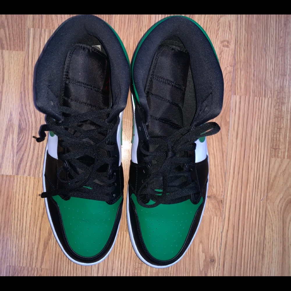 Air Jordan 1 Mid Men's Shoes Green toe